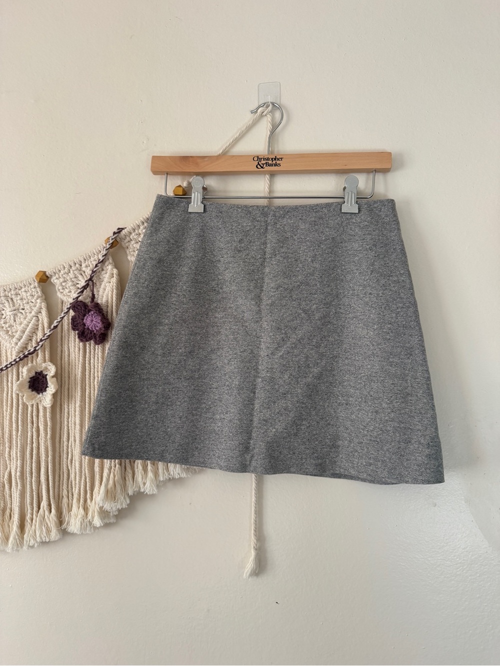 Wilfred Gray Mini A-Line Skirt